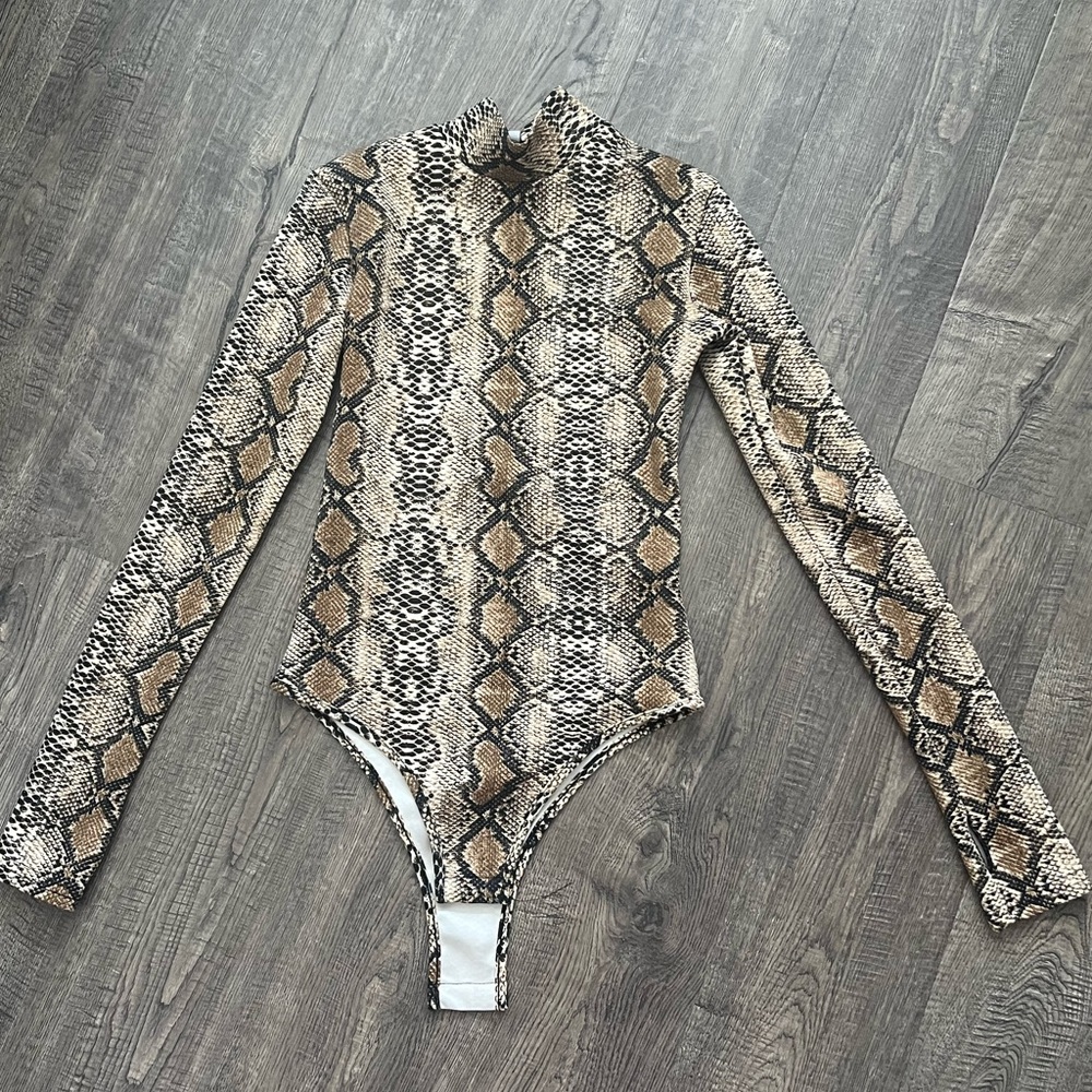 Snake print bodysuit